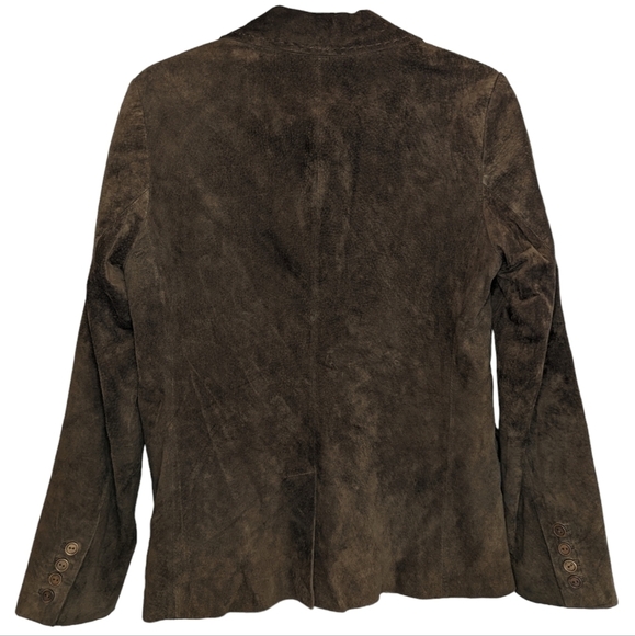Vintage Orvis Women’s Brown Suede Leather Blazer Jacket Size S/P - Picture 7 of 10